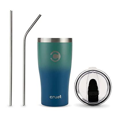 Double Insulated Travel Mug With Lid Coffee Tea 30oz Tumbler Reusable  Straws