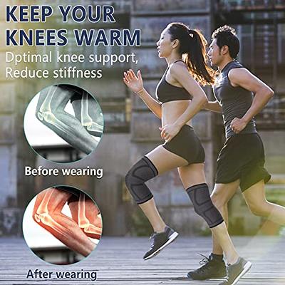 Knee Compression Sleeve for Men and Women,2 Pack Knee Brace for