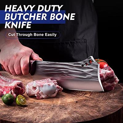 8In Heavy Duty Bone Knife Meat Cleaver Chopper Hand Forged Chef Butcher  Knife