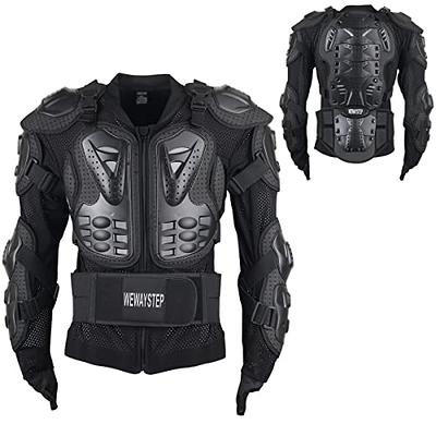 MOTOKER Chest Protector Adult Dirt Bike Riding Armor Vest Back Protector  Motocross Motorcycle Racing (Black)