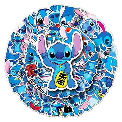 50Pcs Lilo & Stitch Stickers Waterproof Vinyl Stickers for Water Bottle  Luggage Bike Car Decals (Stitch)