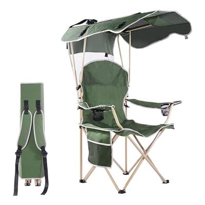 LEADALLWAY Folding Fishing Chair with Rod Holder,Camouflage