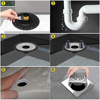 Shower Floor Drain Kit,Compatible with Schluter Systems kerdi Shower Drain,Shower  Drain Cover Kit with 4 Inch Stainless Steel Drain Grate,ABS 2 Inch  Flange(Chrome) - Yahoo Shopping