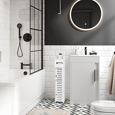 Small Bathroom Storage Cabinet, Corner Shower Shelf for Paper