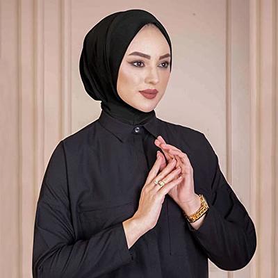 Instant Jersey Hijab Undercap Hijabs for Woman Muslim Women Hijab Cap Full  Cover Snap Fastener Head Wraps Scarf Islam Turban Cap