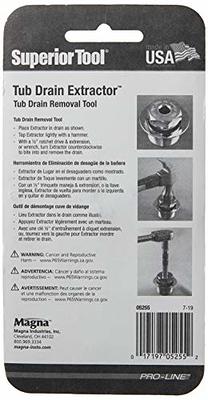 Superior Tool 05255 1.5 Tub Drain Extractor-Removes One and a Half Inch  Old or Stubborn Tub Drains & Armour Line RP77323 Tub Drain Remover Wrench,  Heavy Duty, (single pack) - Yahoo Shopping