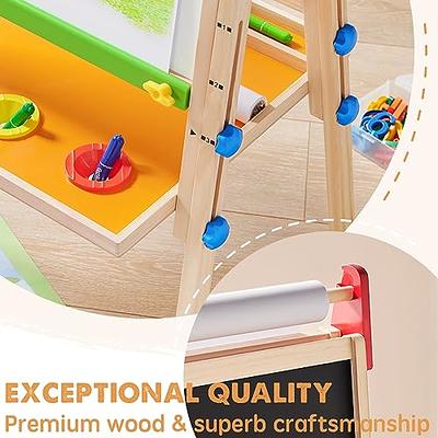 JUZBOT Easel for Kids Deluxe Wooden Standing Kids Easel with Paper & 84PCS  Accessories Foldable Without Disassembly Magnetic Chalkboard & Whiteboard Kids  Art Easel for 3 4 5 6 7 8 Year Old - Yahoo Shopping