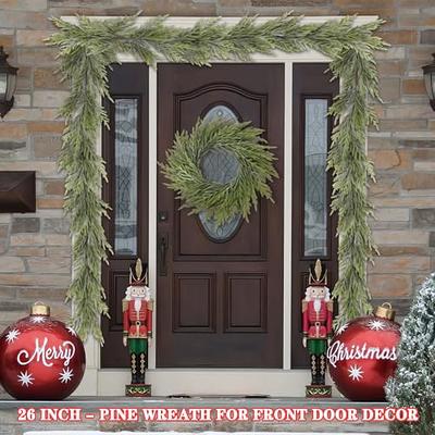 Artgar 26 Christmas Wreath, Large Pine Wreath, Christmas Wreaths for Front  Door, Artificial Green Christmas Pine Wreath for Home Indoor Outdoor Decor  for Walls Windows Porches Farmhouse Decor - Yahoo Shopping