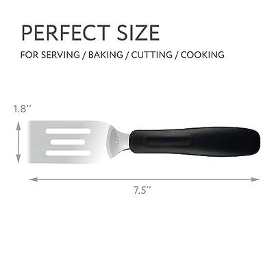  Small Spatula Professional Mini Serving Spatula, 2 Pieces  Stainless Steel Metal Spatulas Set, Cutter and Serve Turner for Kitchen,  Flipping or Cooking for Brownie, Cookie, Lasagna, Pancakes or Cake: Home 