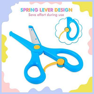 UCEC Toddler Scissors Kids Paper Cut 100 Sheets, 2PCS Plastic