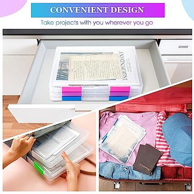  Citylife 3 PCS Plastic Storage Bins with Latching Lids Portable  Project Case Clear File Box Stackable Storage Containers for Organizing A4  Paper, Photo, Document, Scrapbook : Office Products