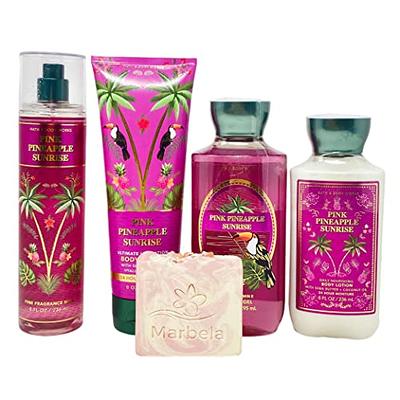 Bath & Body Works Pink Pineapple Sunrise 4 Piece Gift Set