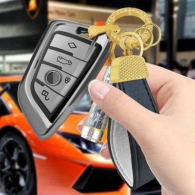 EKALA Universal Leather Car Keychain 360 Degree Rotatable with