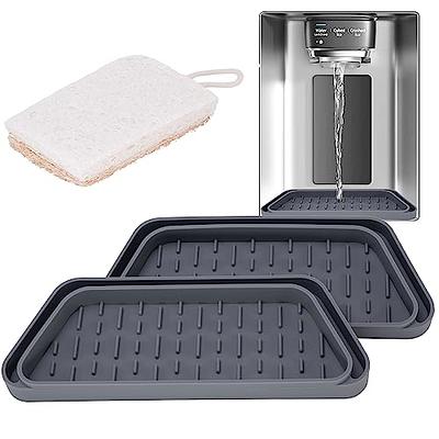  Refrigerator Drip Tray9 X 3.1 Inch, 2 Pack Refrigerator Drip  Cather For Water TrayNon-Slip Mini Fridge Drip Tray For SamsungAbsorbent  Pad & Trimmable Water Dispenser Drip Tray, Grey