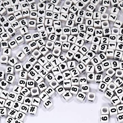 Acrylic Number Beads For Diy Necklaces Key Chains Bracelets - Temu