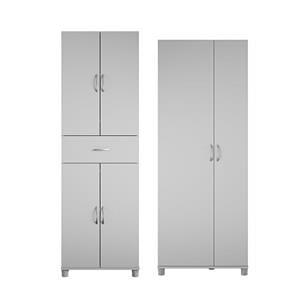 Tall Storage Cabinet Charcoal Gray - Buylateral