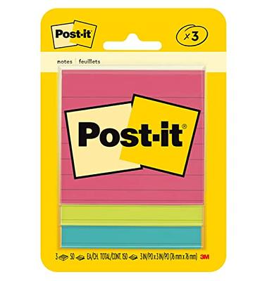 Post-it Notes, 3x3 in, 4 Pads, Canary Yellow, Clean Removal, Recyclable