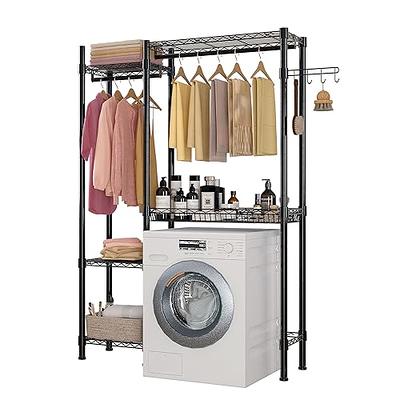 Laundry Drying Clothes Racks Over The Washer and Dryer Storage