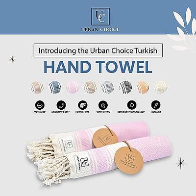 URBAN CHOICE Turkish Hand Towel with Hanging Loop (18 x 38), Set of 2,  Prewashed, Multipurpose Decorative Boho Hand Towels for Bathroom, Hand,  Kitchen, Face, Yoga, Gym, Tea (Powder-Pink) - Yahoo Shopping