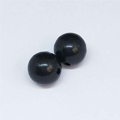 200pcs/pack Soft Rubber Black Fishing Beads Round Plastic Rig