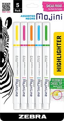 Zebra Zazzle Liquid Ink Highlighter, Chisel Tip, Assorted Colors, 10/Set