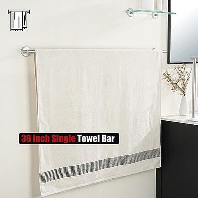 Adjustable 16 to 27.6 Inch Single Bath Towel Bar, ZUEXT Chrome Finished  Stainless Steel Towel Holder Hanger, Wall Mount Expandable Hand Towel Rod  for