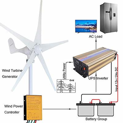 Pikasola Wind Turbine Generator Kit 400W 12V with 5 Blade, with Charge  Controller, Wind Power Generator for Marine, RV, Home, Windmill Generator  Suit for Hybrid Solar Wind System - Yahoo Shopping