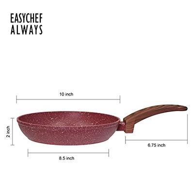 10 Inch Nonstick Frying Pan, Granite Non Stick Skillet Pan, Small Egg Pan  Omelette Pan with Bakelite Handle, Chef's Pans for Cooking, Induction  Compatible, Dishwasher and Oven Safe, PFOA Free 