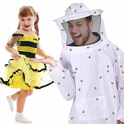 SATINIOR Cosplay Bee Jacket Ventilated Beekeeping Suit and 100 Pieces Small  Wooden Bee for Women Men Costume Party Supplies - Yahoo Shopping