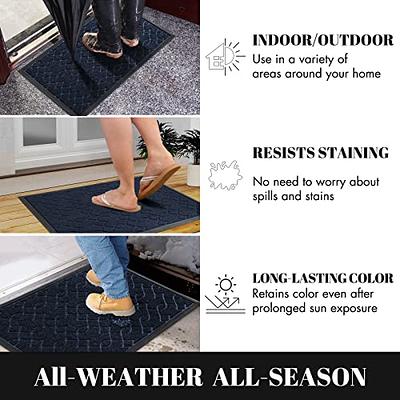 DEXI Door Mat, Durable Heavy Duty Outdoor Indoor Doormat, Stain and Fade Resistant, Low Profile, Non Slip Front Door Mats, Easy Clean Patio Entryway