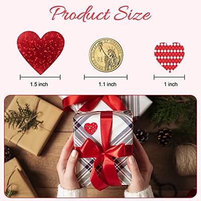 Buy 500pcs Glitter Heart Stickers for Envelopes Valentine's Day