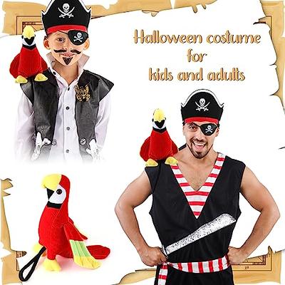 Lenwen 9 Pieces Pirate Costume Accessories Set Pirate Parrot