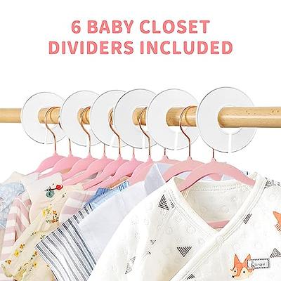 WJWSKI Baby Hangers for Closet - 20 Pack Baby Clothes Hangers,Adjustable  Baby & Kids Hangers for Nursery,Cascading Plastic Childrens Hangers &  Infant