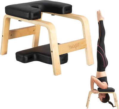 Yoga Headstand Bench with PVC Pads Yoga Inversion Trainer - On