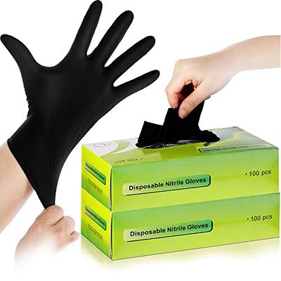 Comfy Package 8 Mil Orange Nitrile Gloves Disposable Latex Free Gloves, XL  100-Pack 