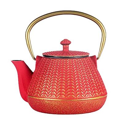 Cast Iron Tea Kettle for Stovetop Safe, Japanese Style Teapot Coated with  Enameled Interior, Durable Cast Iron Teapot with Stainless Steel Infuser  for Loose Tea (1000ml/34oz) - Yahoo Shopping