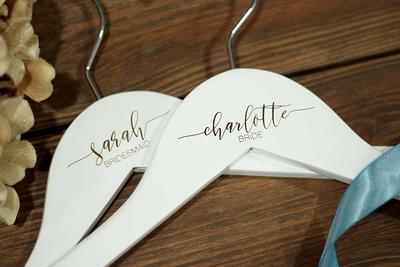 Personalized Bridesmaid Hangers - Wedding Hanger - Bridal Dress Hanger HG100