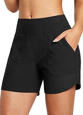 BALEAF Women's Swim Shorts Bottoms 5 Board Shorts Tummy Control Modest  Swimsuits Bathing Suit Beach Trunks with Pockets Black 2XL - Yahoo Shopping