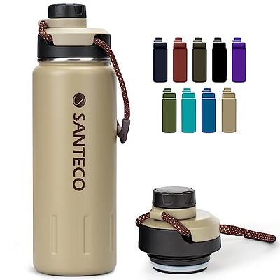  qbottle Insulated Water Bottles with Carabiner Lid – Stainless  Steel Water Bottle – Leak Proof Metal Water Bottle – No Sweat – Wide Mouth  – Steel Gray, 27 oz: Home & Kitchen