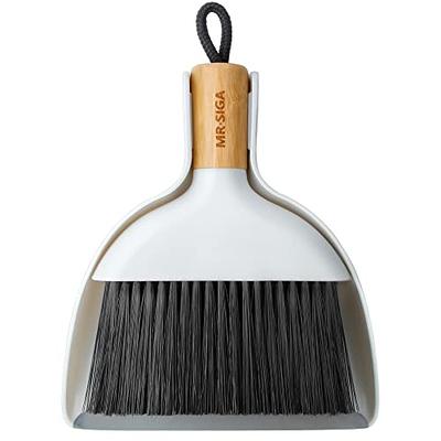 MR.SIGA Mini Dustpan and Brush Set, Portable Cleaning Brush and