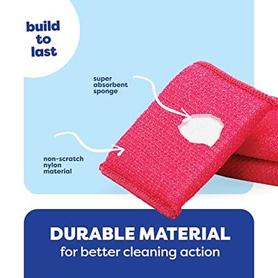 Scrub and Wipe Cleaning Sponges [10 Pack] – SCRUBIT Dual Sided Scouring Pad  and Sponge - Reusable Kitchen Scrubbing Sponges for Dishes, Pots, Pans