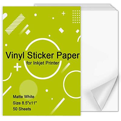 Stampcolour Holographic Printable Vinyl Sticker Paper for Cricut,Glossy  Decal Paper,Self-Adhesive Labels Crafts,Dries Quickly Tear Resistant-for  Any Epson HP Canon Sawgrass Inkjet Printer 20 sheets - Yahoo Shopping