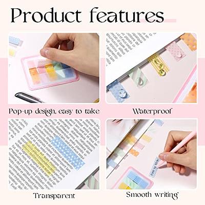 200 Sheets Posted It Transparent Sticky Notes Tab Self-Adhesive Kawaii  Clear Bookmarkers Annotation Books Page Marker