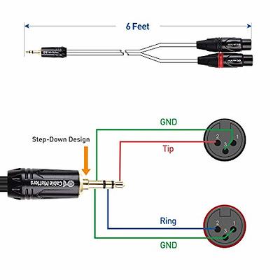 Cable Matters (1/8 Inch) 3.5mm to XLR Cable 6 ft Male to Male (XLR to 3.5mm  Cable, XLR to 1/8 Cable, 1/8 to XLR Cable)