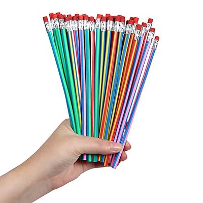 36 Pcs Flexible Soft Pencil,7 Inch Bendy Pencils with Erasers,Colorful  Magic Bendy Pencils For Kids Students Gift