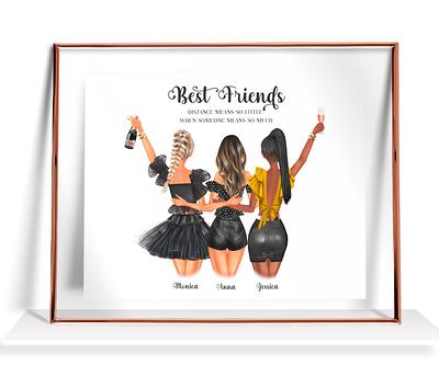 Personalized Best Friend Gifts Personalized Best Friends Print