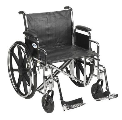 Nova 20 inch Steel Wheelchair with Detachable Desk Arms and Footrests