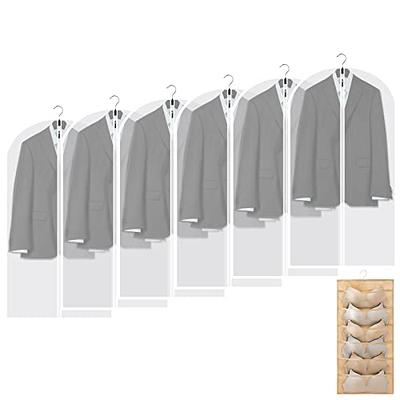 MISSLO 10 Gusseted All Clear Garment Bags, 40 Suit Bags for Closet  Storage Hanging Clothes, Shirts, Coats, Dresses, 3 Packs