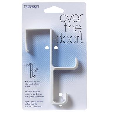 White Plastic Over-Door Hooks