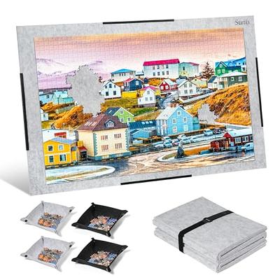 Jigitz Jigsaw Puzzle Case - 1500 Piece Puzzle Caddy Portable Puzzle Storage Case with Handles and Sorting Trays